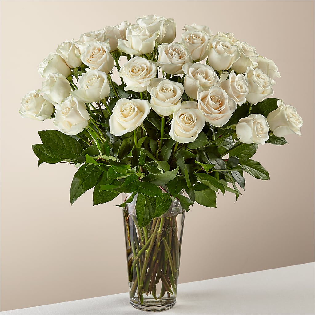 Long Stem White Rose Bouquet – MAGGIE'S FLORIST AND GIFTS, Decatur AL