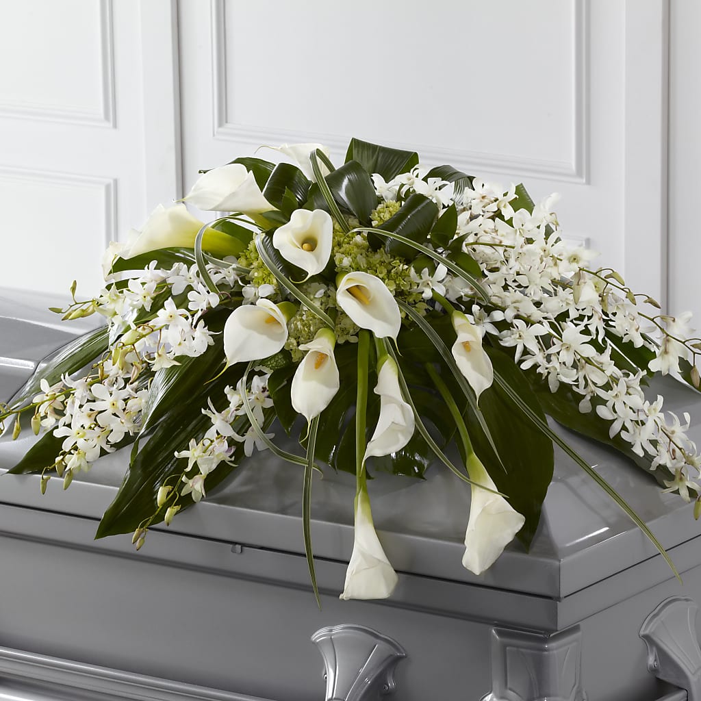 Angel Wings Casket Spray – MAGGIE'S FLORIST AND GIFTS, Decatur AL