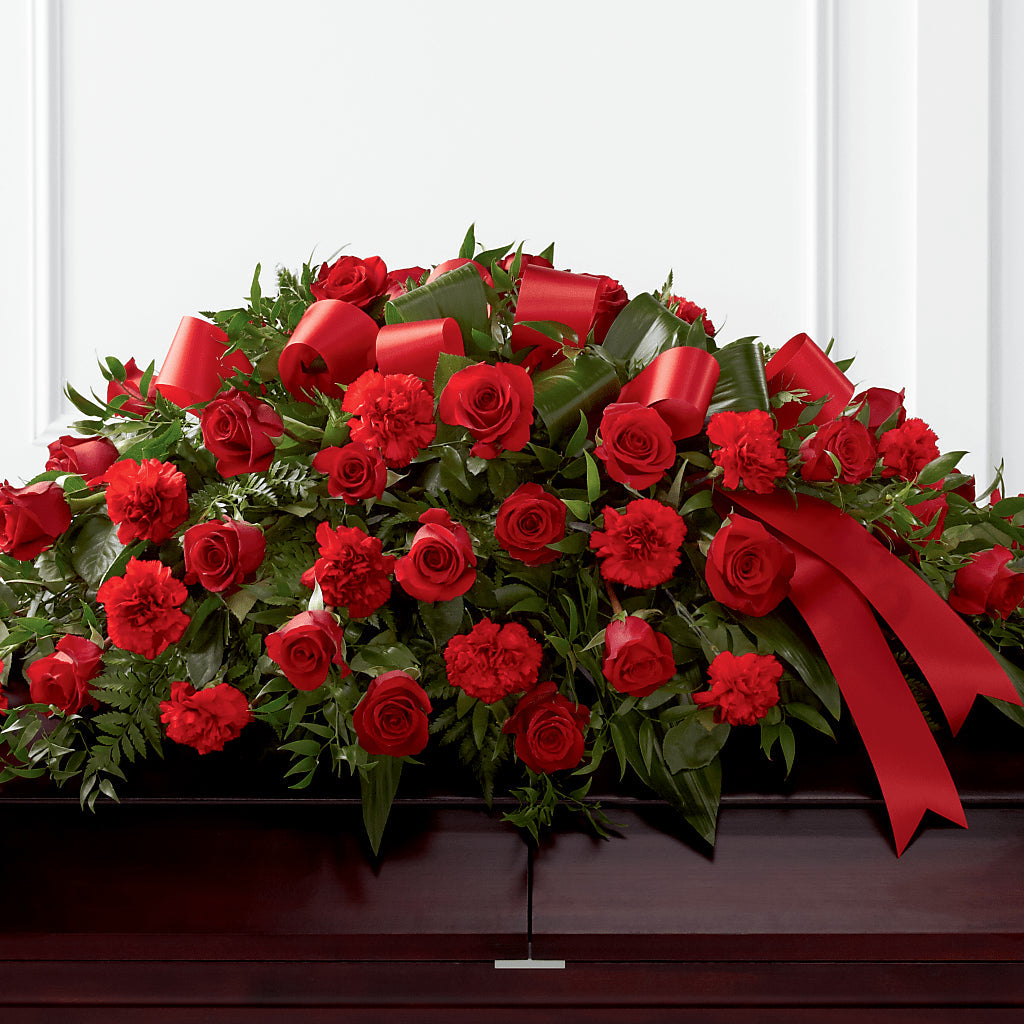 Tribute of Life Casket Spray – MAGGIE'S FLORIST AND GIFTS, Decatur AL