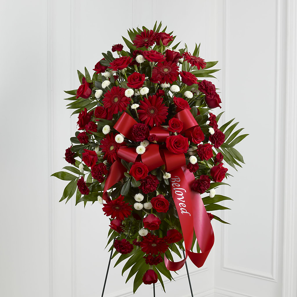 Treasured Memories Standing Spray – MAGGIE'S FLORIST AND GIFTS, Decatur AL