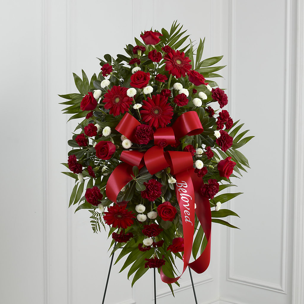 Treasured Memories Standing Spray – MAGGIE'S FLORIST AND GIFTS, Decatur AL