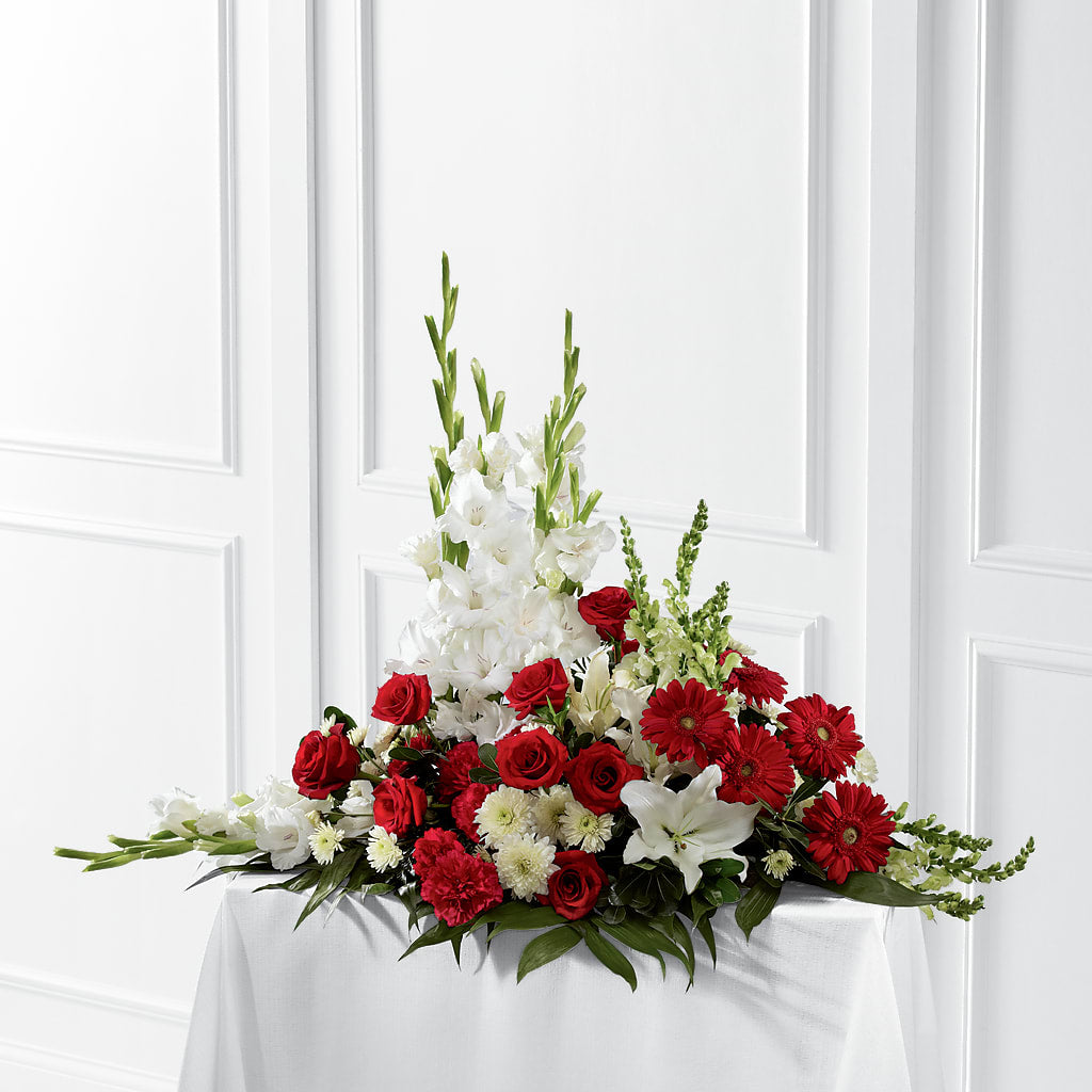 Crimson & White Arrangement – MAGGIE'S FLORIST AND GIFTS, Decatur AL