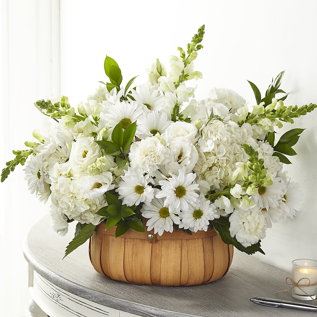 Pure Ivory Basket – MAGGIE'S FLORIST AND GIFTS, Decatur AL