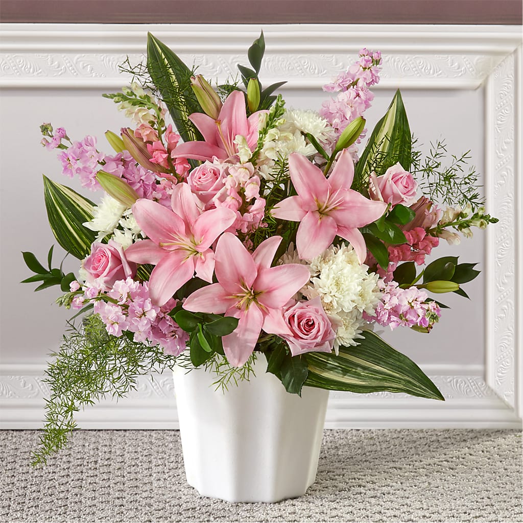 Simply Serene Floor Basket – MAGGIE'S FLORIST AND GIFTS, Decatur AL
