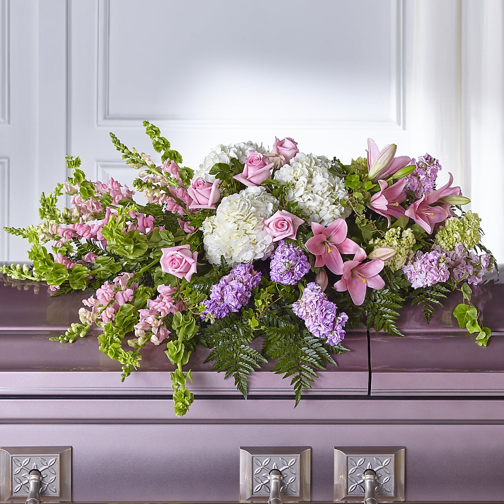 Life's Gratitude Casket Spray – MAGGIE'S FLORIST AND GIFTS, Decatur AL
