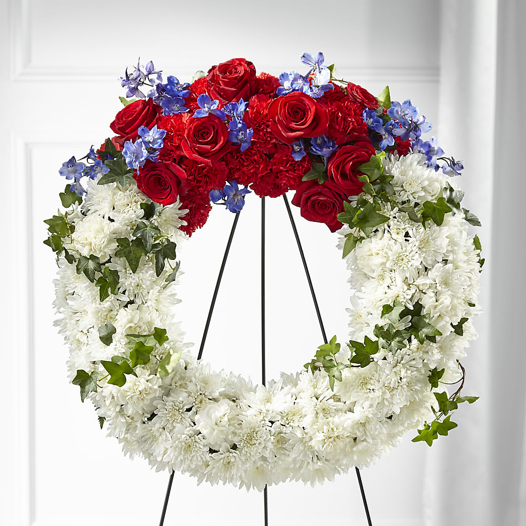 Patriotic Passion Wreath – MAGGIE'S FLORIST AND GIFTS, Decatur AL