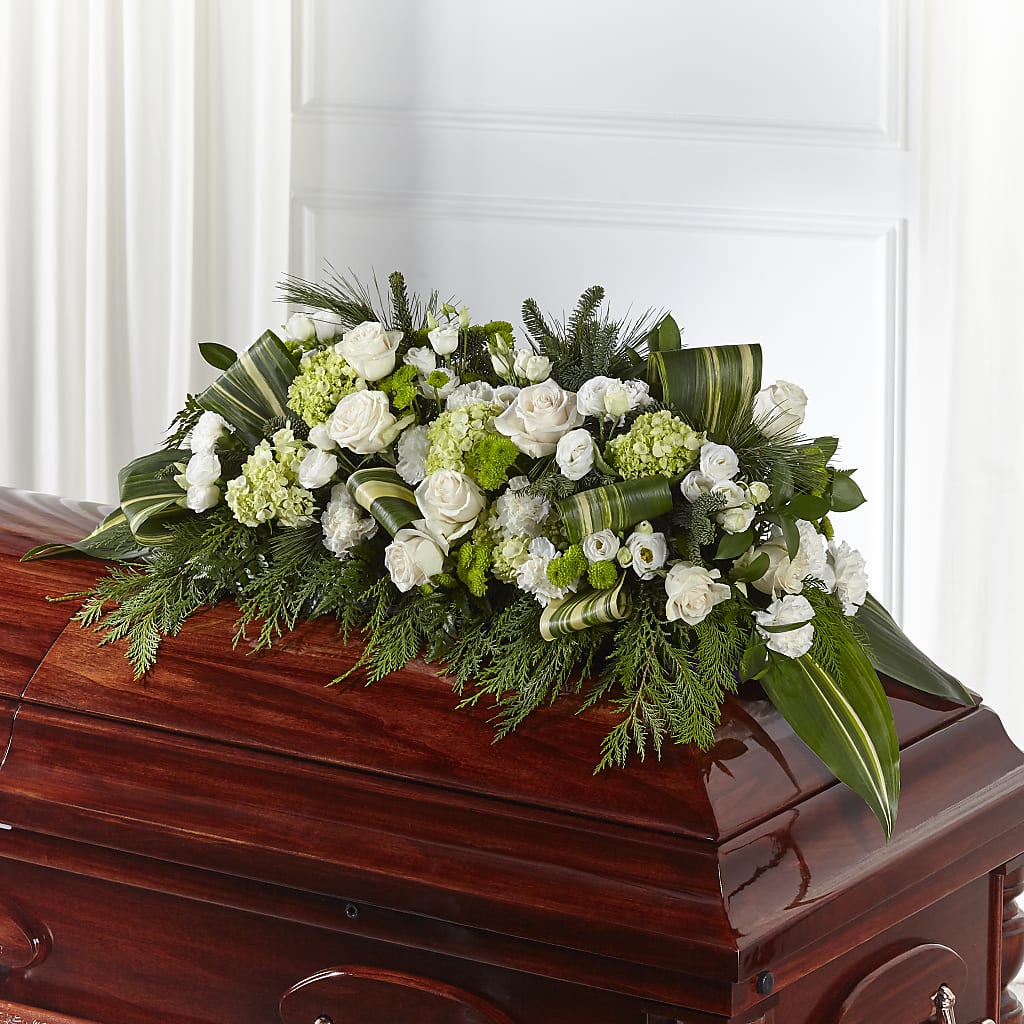 Hopeful Gesture Casket Spray – MAGGIE'S FLORIST AND GIFTS, Decatur AL