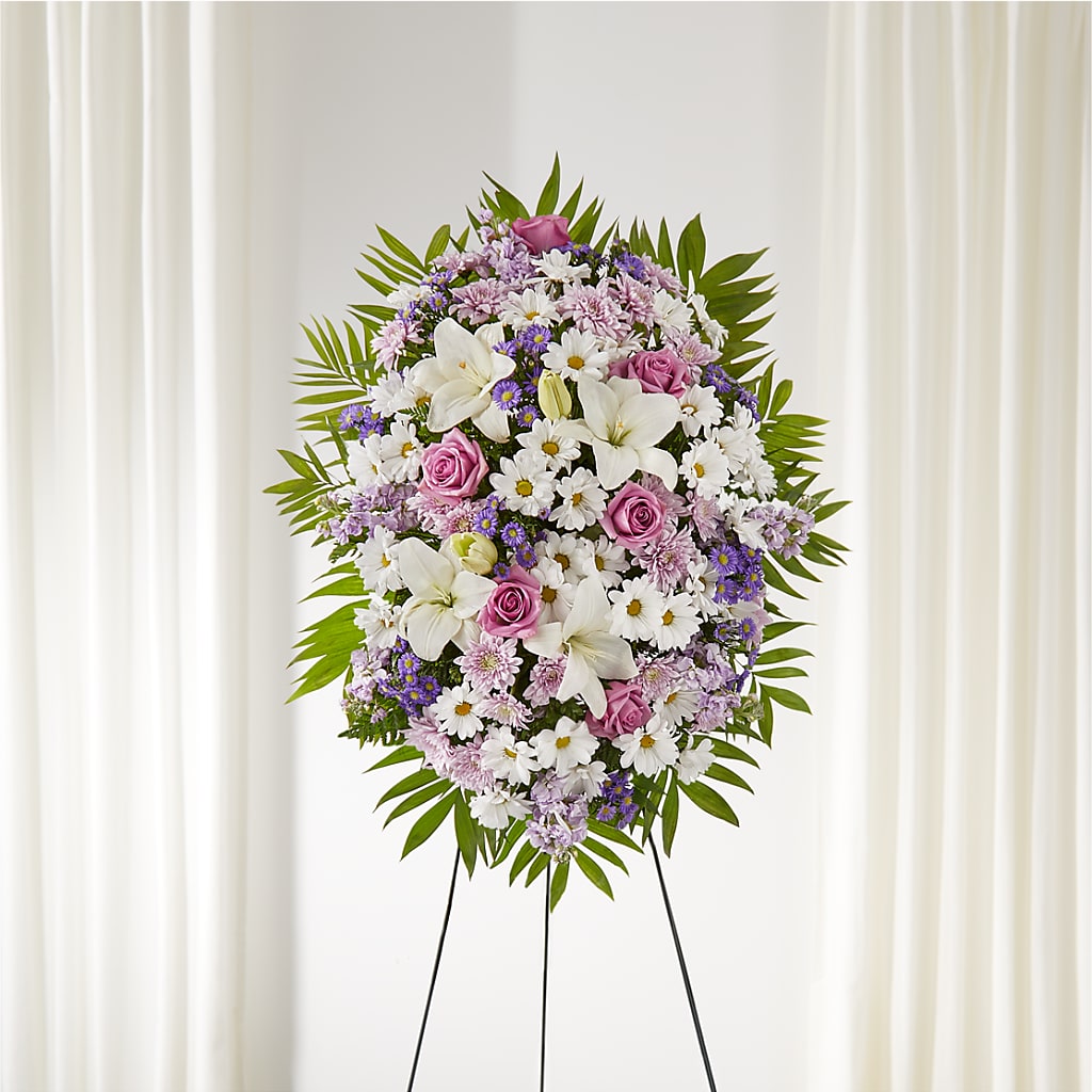 Surrounded by Love Standing Spray – MAGGIE'S FLORIST AND GIFTS, Decatur AL