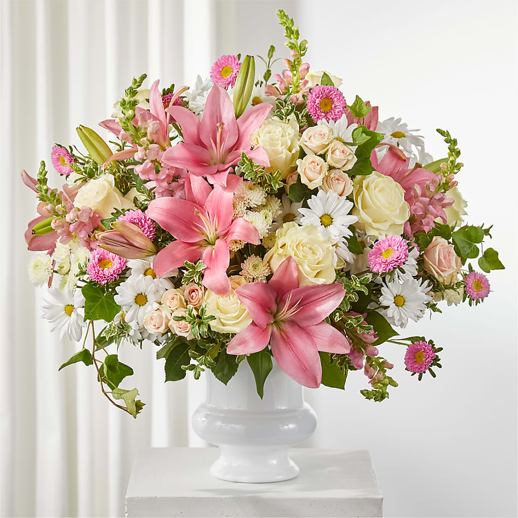 Empathetic Blooms Urn Arrangement – MAGGIE'S FLORIST AND GIFTS, Decatur AL