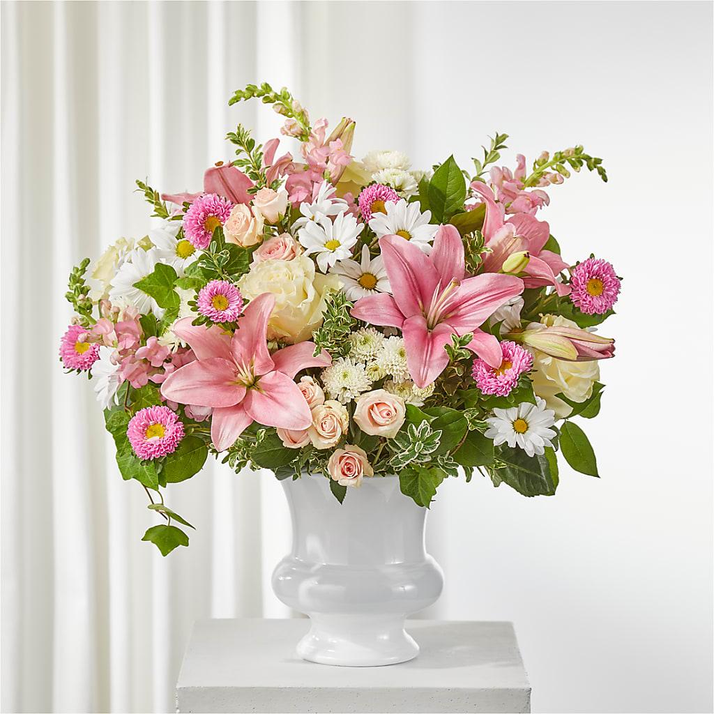 Empathetic Blooms Urn Arrangement – MAGGIE'S FLORIST AND GIFTS, Decatur AL