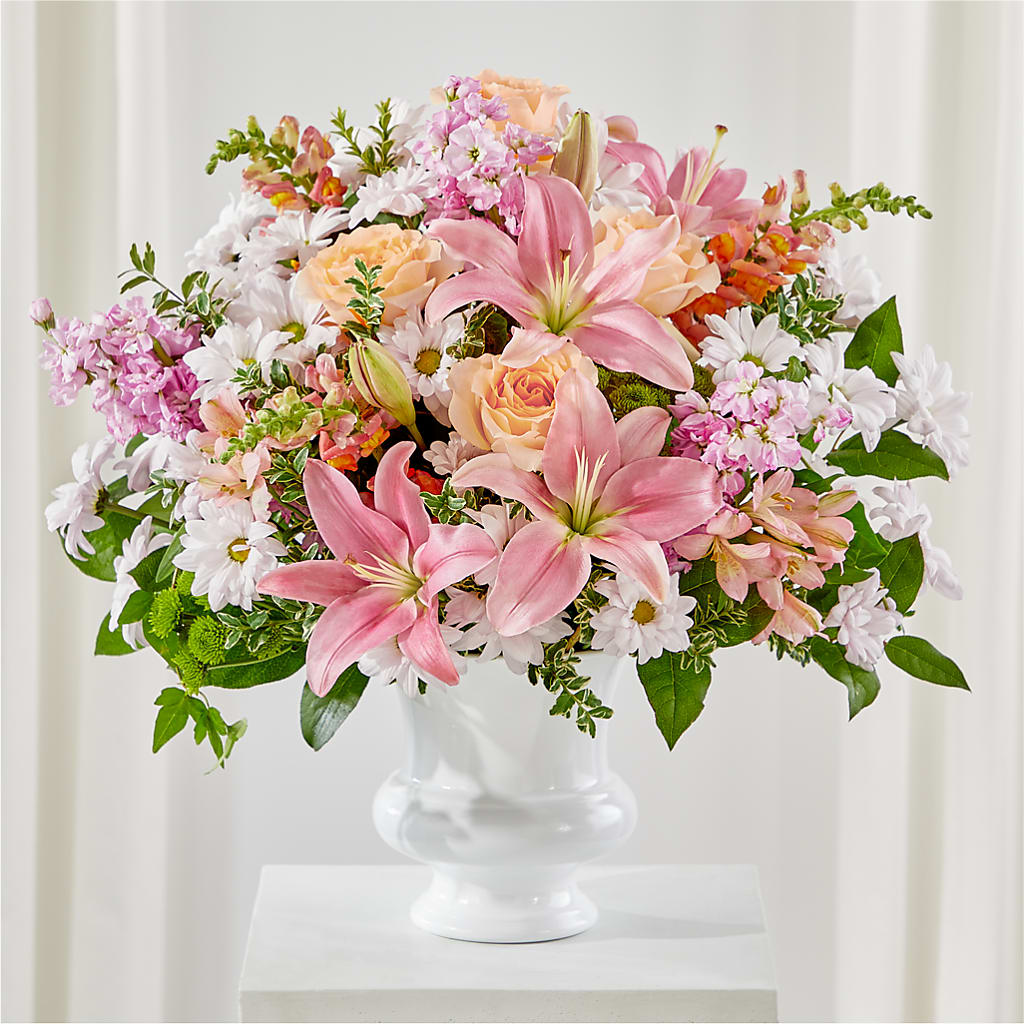 Heartfelt Gesture Urn Arrangement – MAGGIE'S FLORIST AND GIFTS, Decatur AL