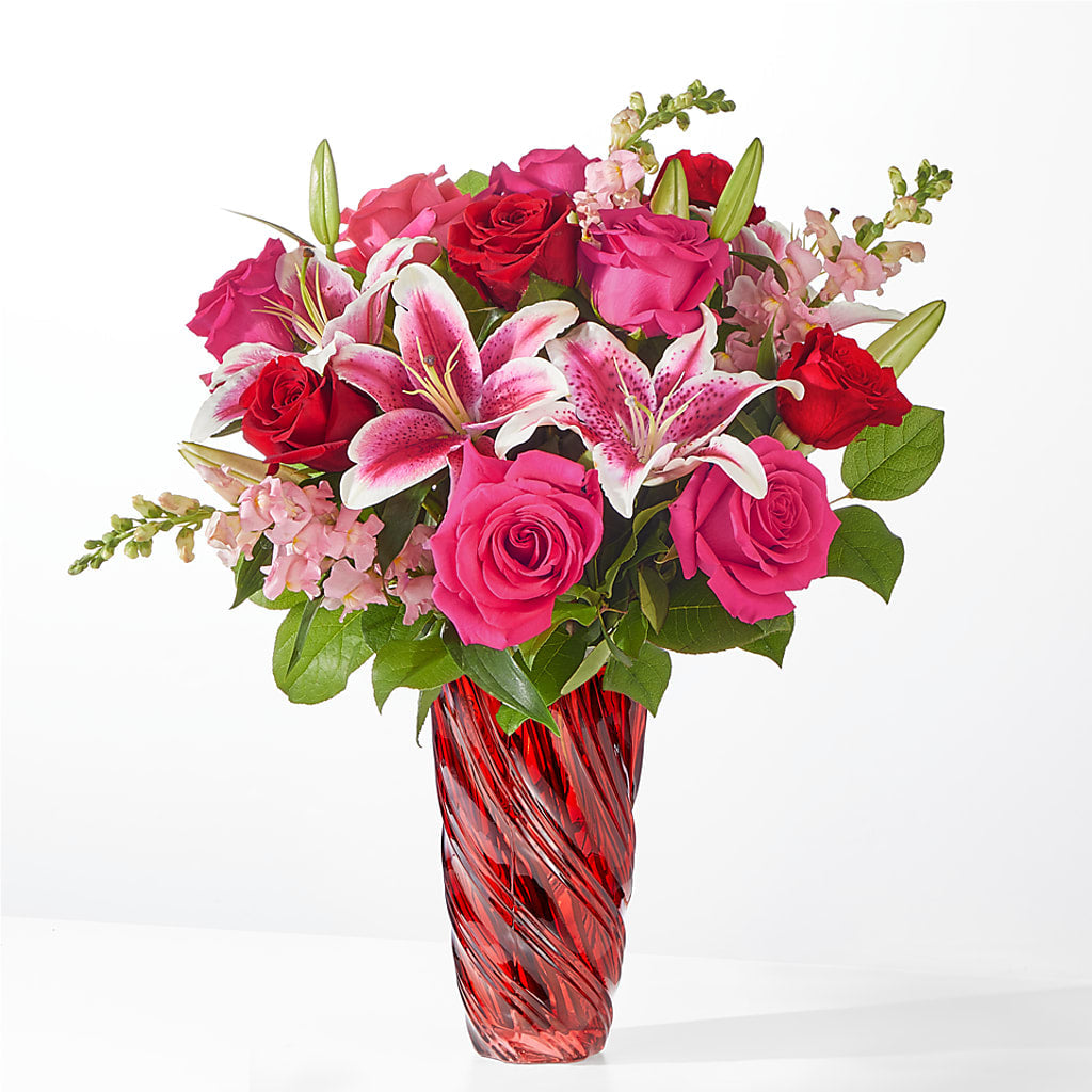 Always You Bouquet with Luxe Swirl Vase – MAGGIE'S FLORIST AND GIFTS, Decatur AL