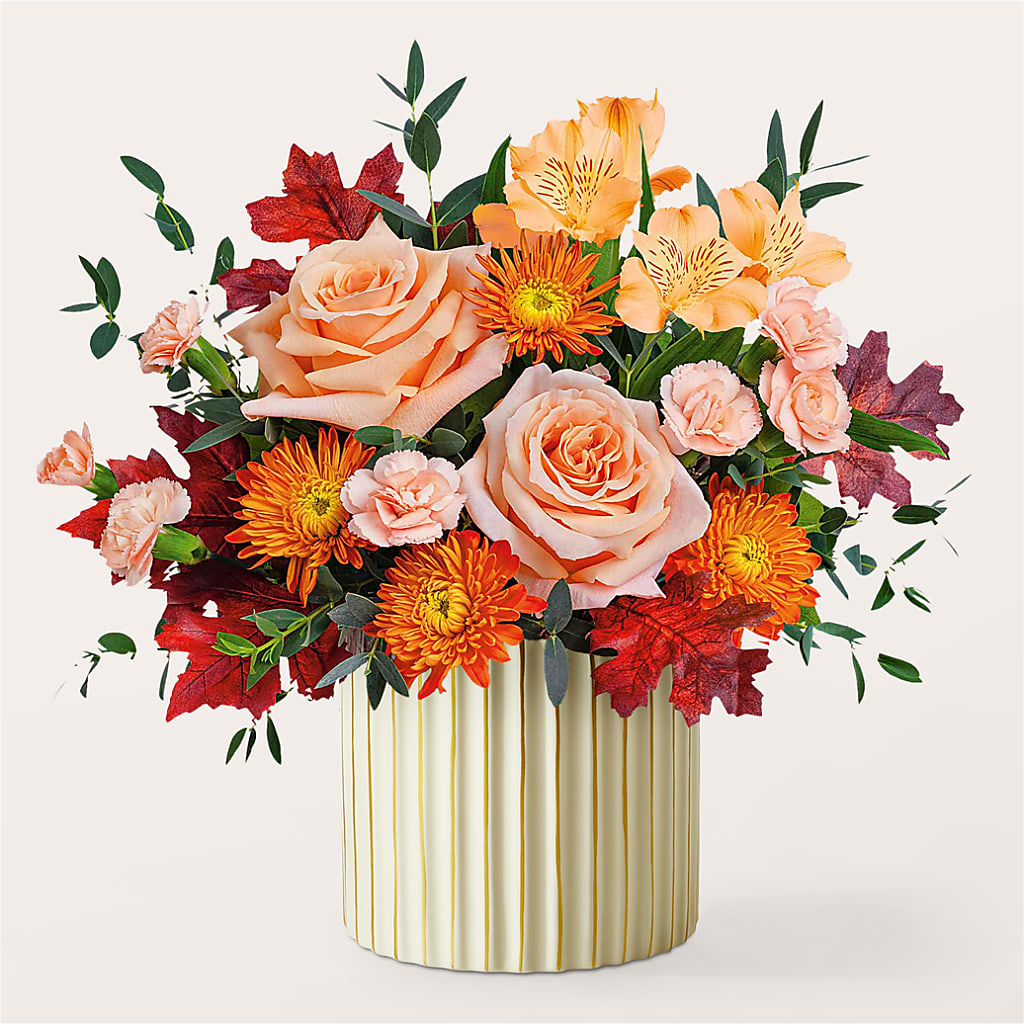 Spiced Latte Bouquet with Ivory Vase – MAGGIE'S FLORIST AND GIFTS, Decatur AL