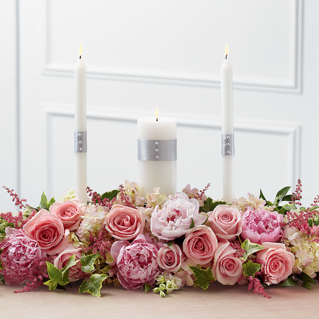 Worldwide Romance Unity Candle Arrangement – MAGGIE'S FLORIST AND GIFTS, Decatur AL