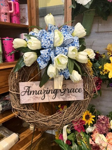 Christian Wreath  – MAGGIE'S FLORIST AND GIFTS, Decatur AL