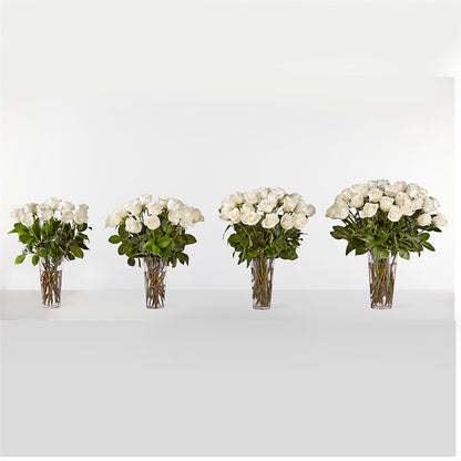 Long Stem White Rose Bouquet – MAGGIE'S FLORIST AND GIFTS, Decatur AL