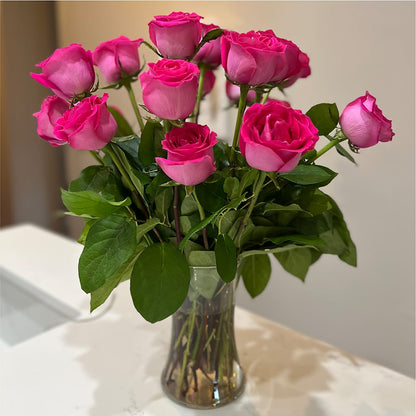 Long Stem Pink Rose Bouquet – MAGGIE'S FLORIST AND GIFTS, Decatur AL