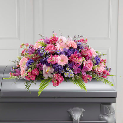 Glorious Garden Casket Spray – MAGGIE'S FLORIST AND GIFTS, Decatur AL
