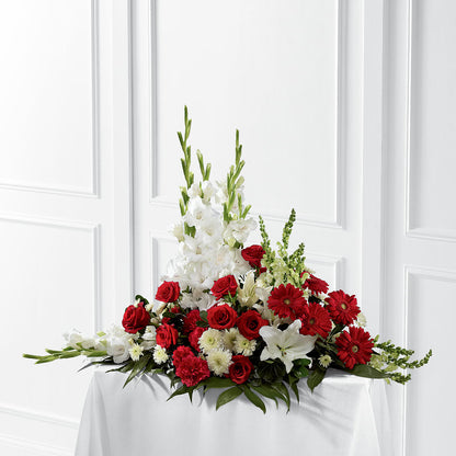 Crimson & White Arrangement – MAGGIE'S FLORIST AND GIFTS, Decatur AL