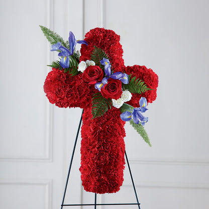 Faithful Hero Floral Cross – MAGGIE'S FLORIST AND GIFTS, Decatur AL