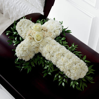 Peaceful Memories Casket Spray (Standard) – MAGGIE'S FLORIST AND GIFTS, Decatur AL