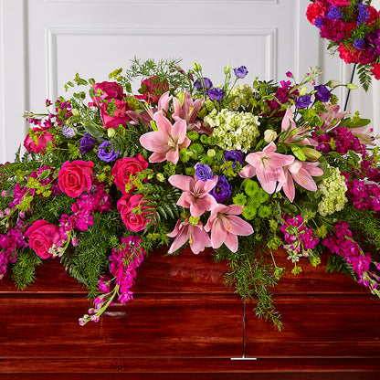 Radiant Tribute Casket Spray – MAGGIE'S FLORIST AND GIFTS, Decatur AL