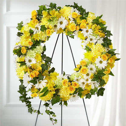 Golden Remembrance Wreath – MAGGIE'S FLORIST AND GIFTS, Decatur AL