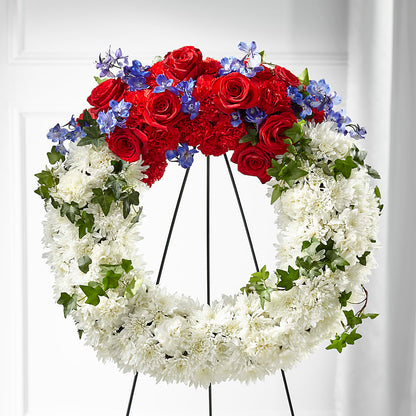 Patriotic Passion Wreath – MAGGIE'S FLORIST AND GIFTS, Decatur AL
