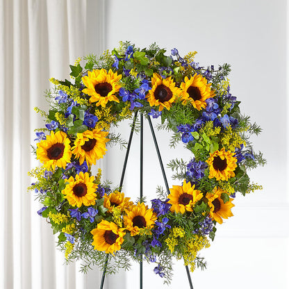 Bright Rays Wreath – MAGGIE'S FLORIST AND GIFTS, Decatur AL