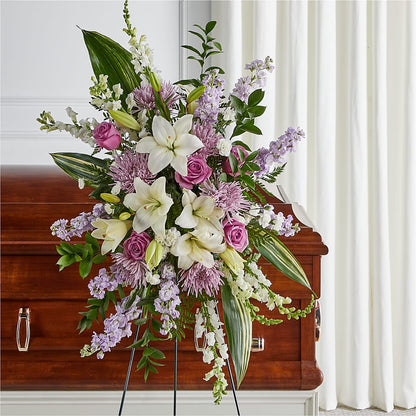 Grateful Hearts Standing Spray – MAGGIE'S FLORIST AND GIFTS, Decatur AL