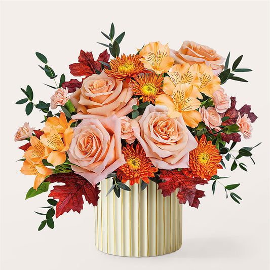 Spiced Latte Bouquet with Ivory Vase – MAGGIE'S FLORIST AND GIFTS, Decatur AL
