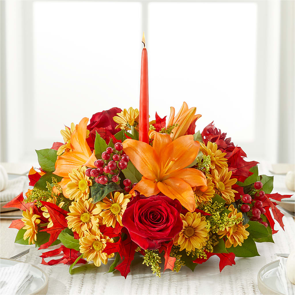 Autumn's Embrace Centerpiece – MAGGIE'S FLORIST AND GIFTS, Decatur AL