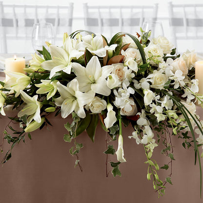White Linen Arrangement – MAGGIE'S FLORIST AND GIFTS, Decatur AL