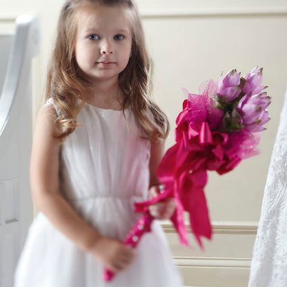 Sparkle Pink Flower Girl Bouquet – MAGGIE'S FLORIST AND GIFTS, Decatur AL