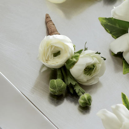White Ranunculus Boutonniere – MAGGIE'S FLORIST AND GIFTS, Decatur AL